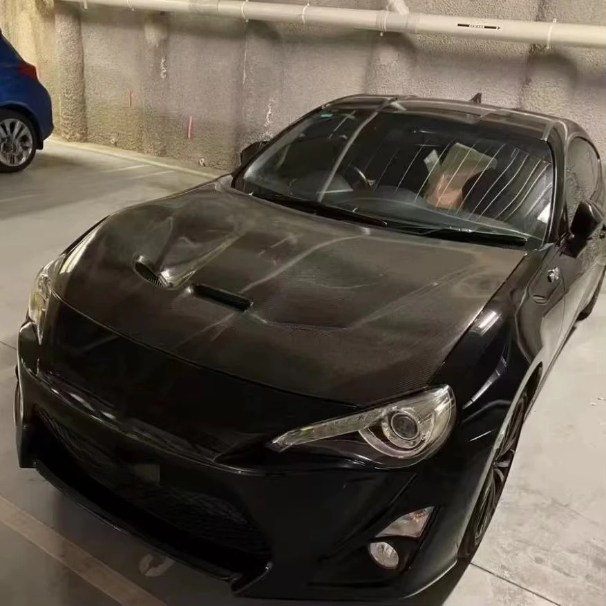 SW Style Carbon Fiber Front Engine Hood Bonnet Cover for  Brz  GT86 2013-2019